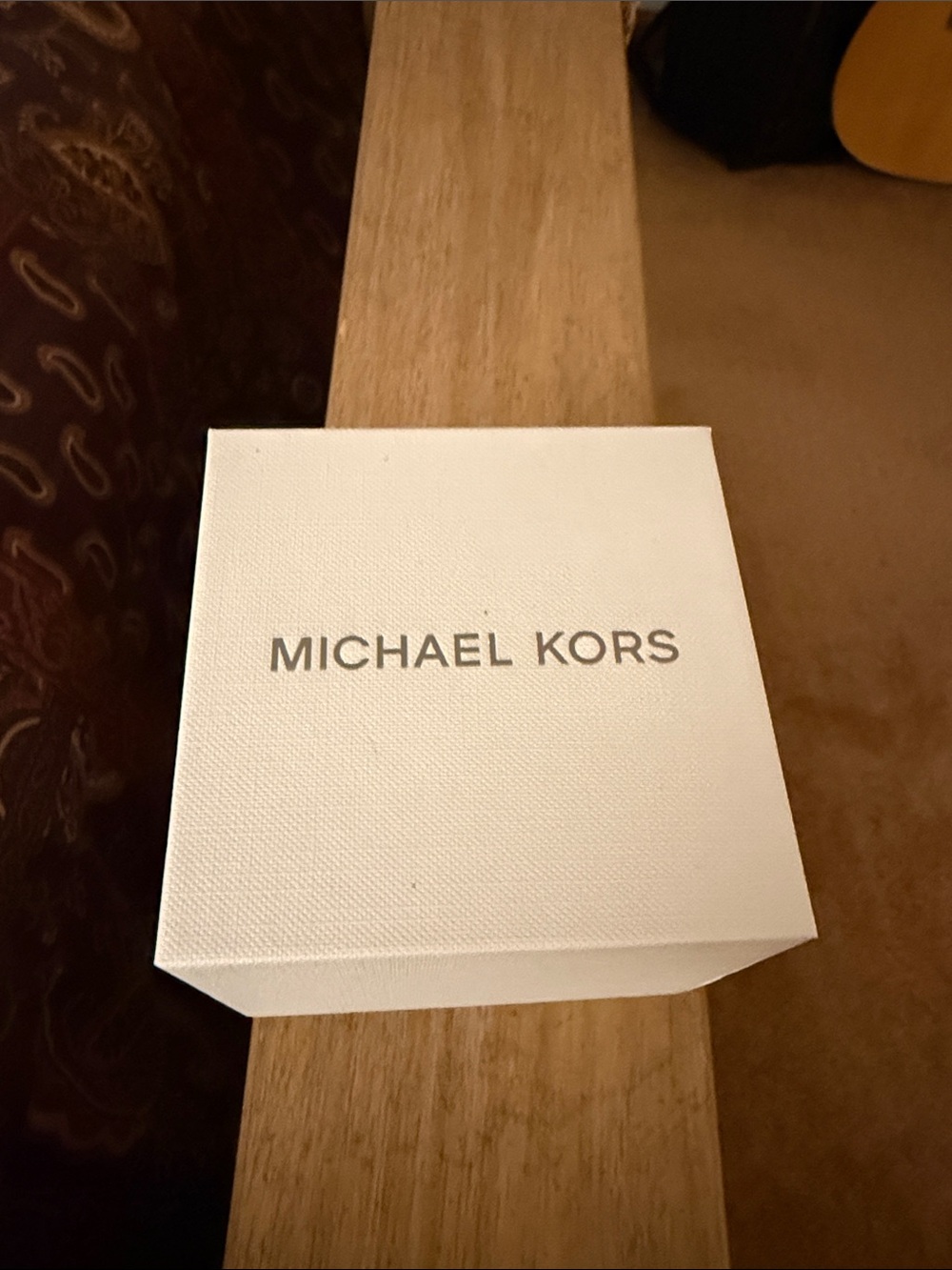 Michael Kors White Watch Box with Silver Logo
